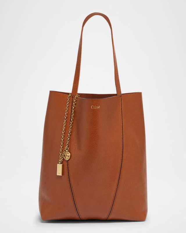 Spin Medium Tote Bag in Leather
